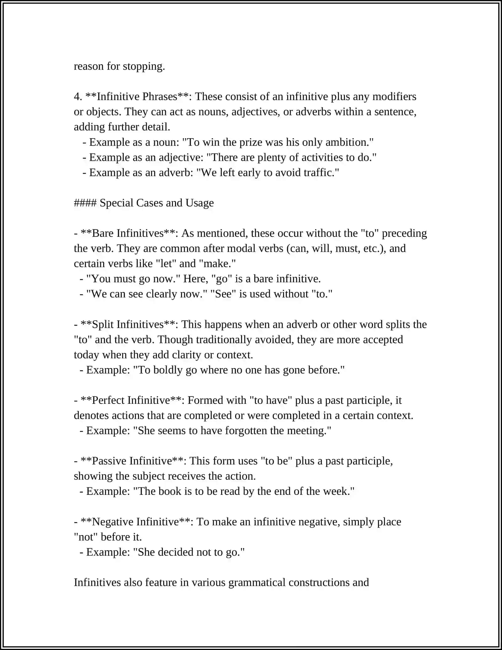 INFINITIVE AND GERUND 4