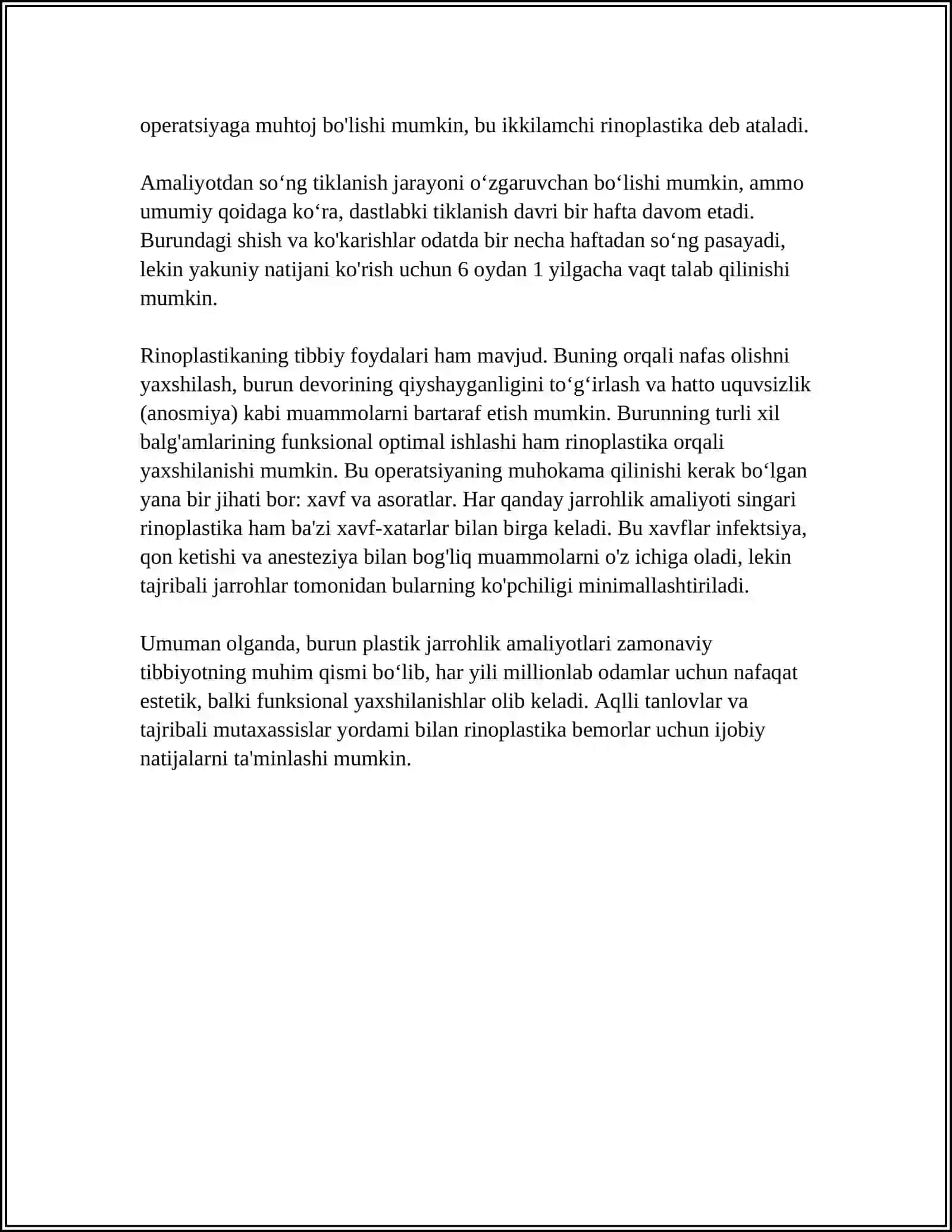 YUZDAGI PLASTIK OPERATSIYALAR XUSUSIYATLARI 4