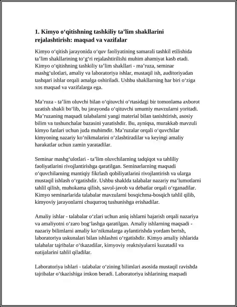 KIMYO OʻQITISHNING TASHKILIY TAʼLIM SHAKLLARI 4