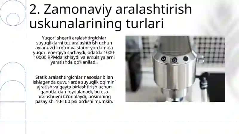 Zamonaviy aralashtirish apparatlari 4