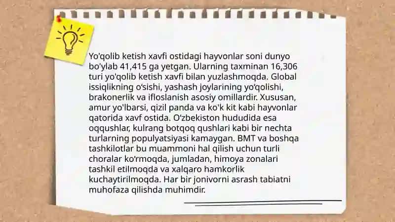 Hayvonot dunyosi va uning muhofazasi 4