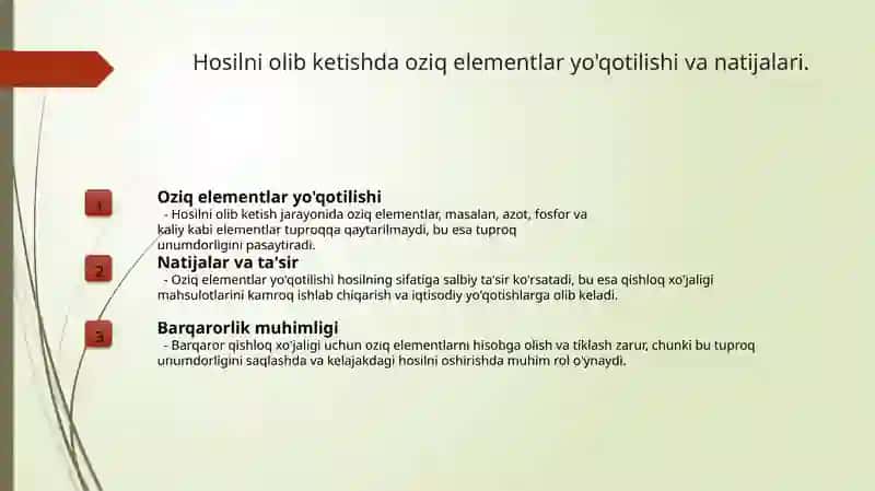 Oziq elementlar hisobi 4