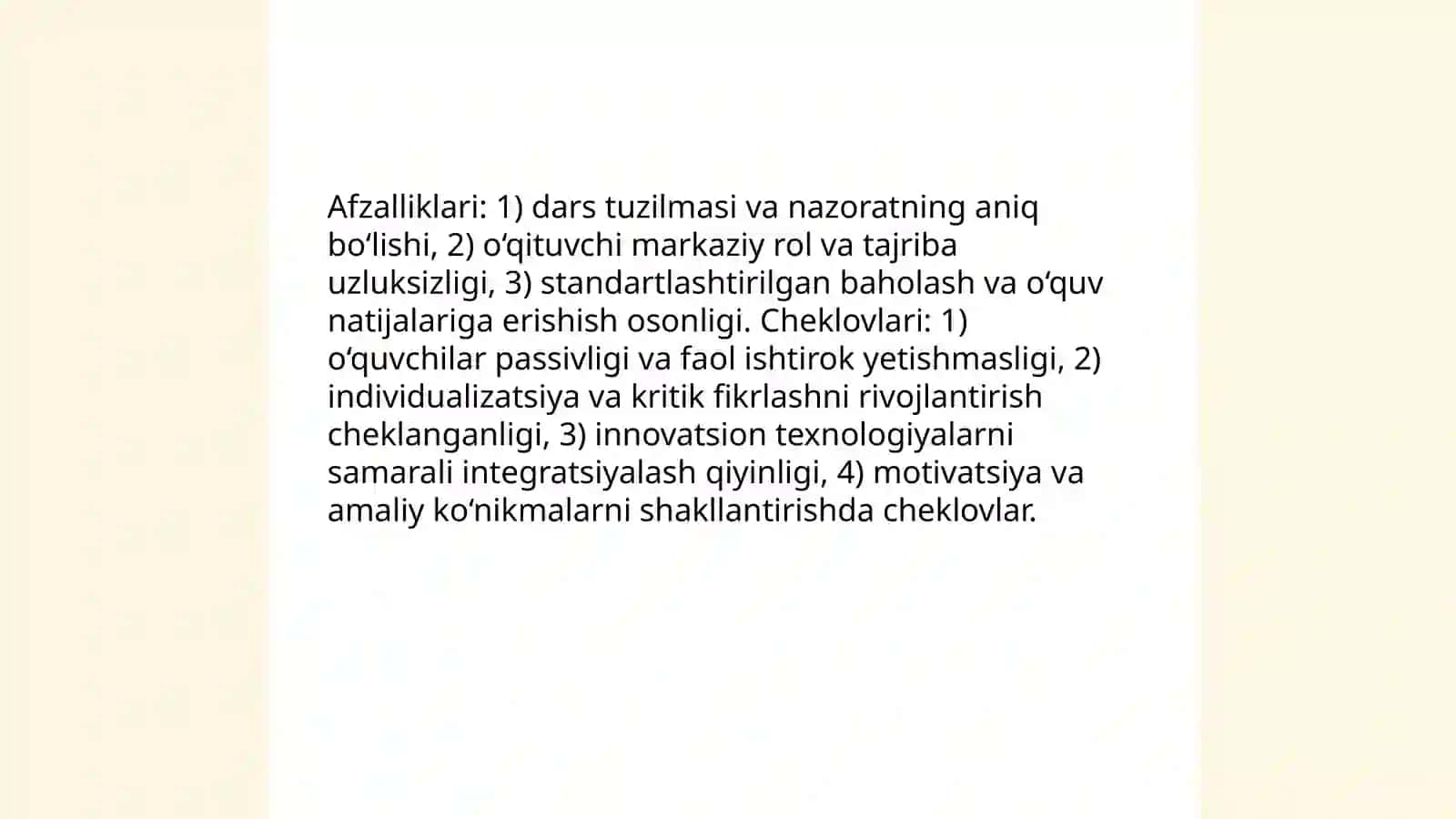 An'anaviy va noan'anaviy ta'lim texnologiyalari 4