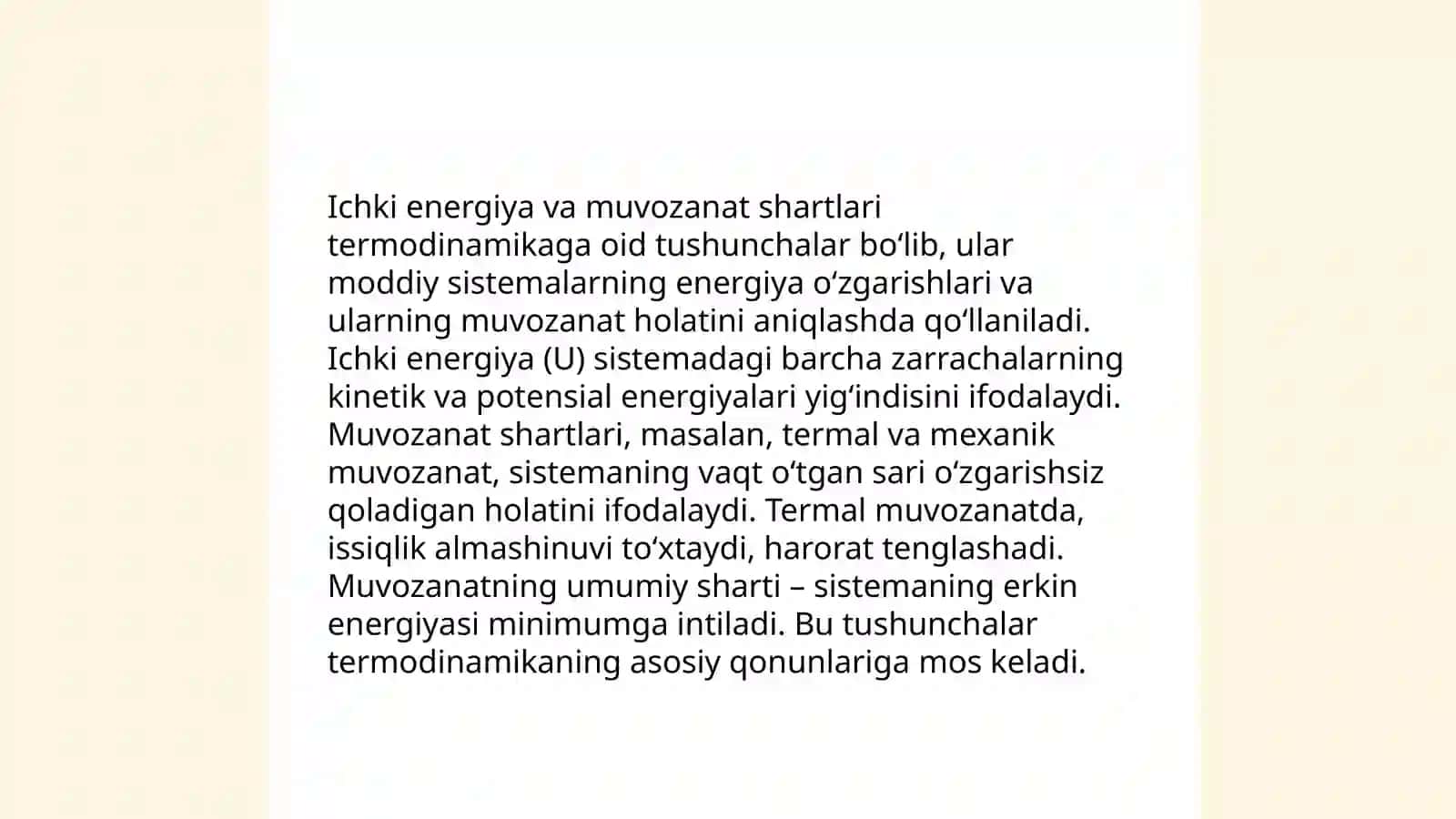 Termodinamik sistemalarda muvozanat shartlari 4