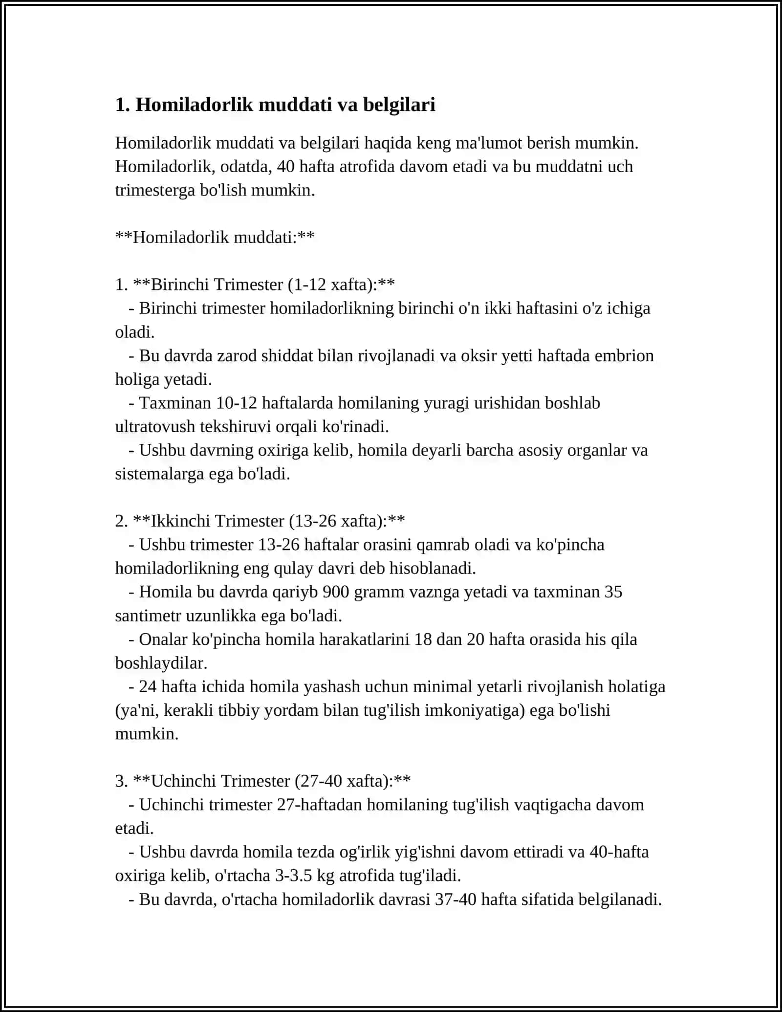 HOMILADORLIK MUDDATIGA YETMASLIGI VA MUDDATIDAN O‘TIB KETISHI TO‘G‘RISIDA TUSHUNCHALAR 4