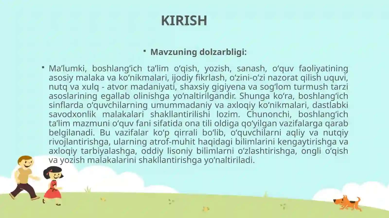 Boshlang‘ich sinflarda unli tovush va harflarni o‘rganish 4