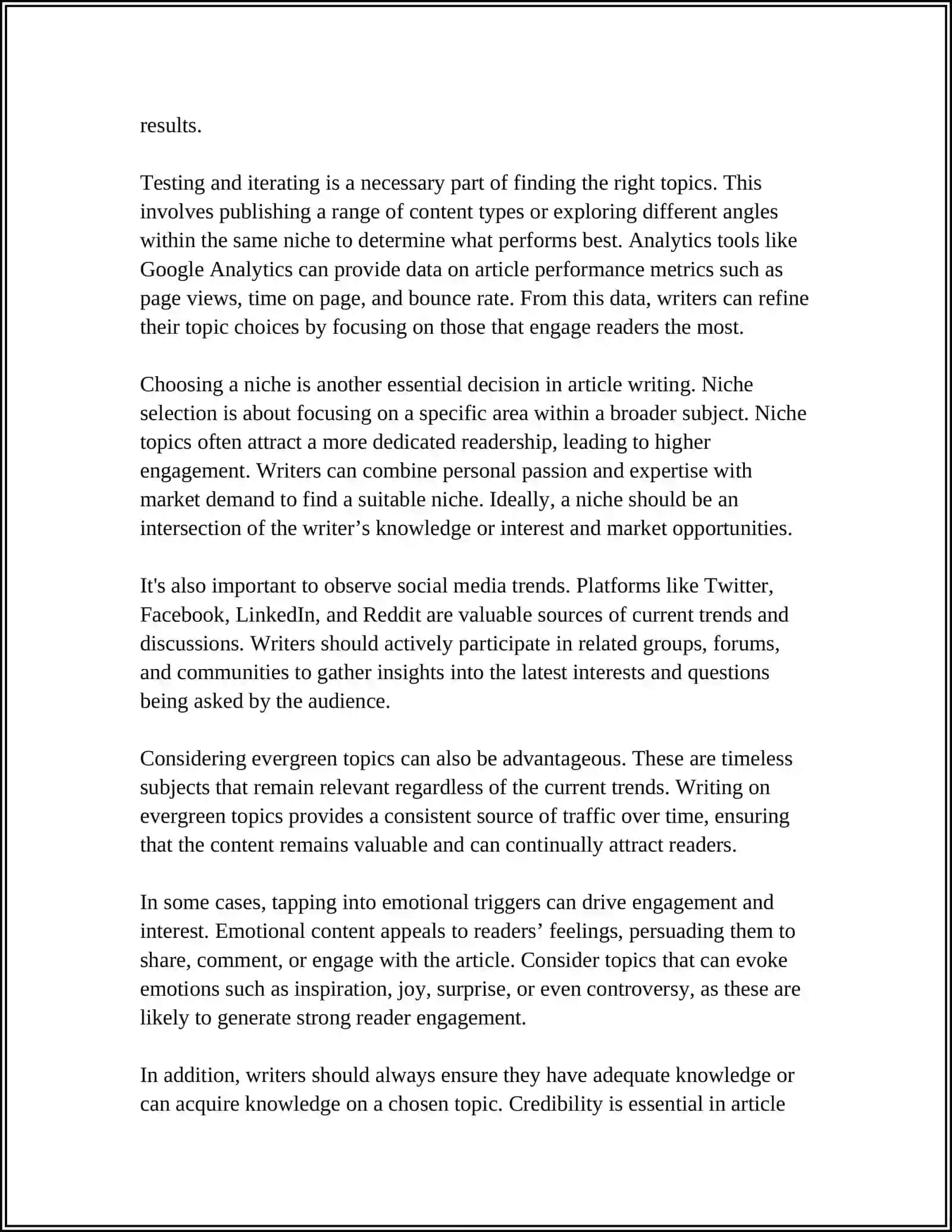 MUSTAQIL ISH Theme: ARTICLE WRITING 4
