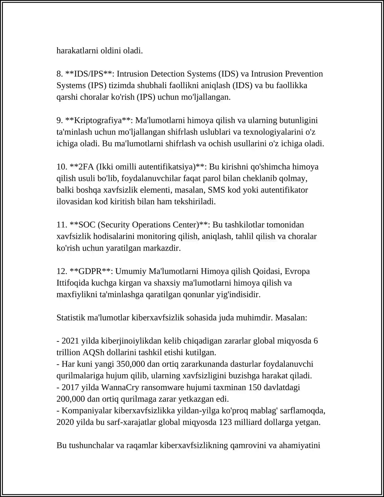 KIBERXAVFSIZLIK SOHASIDA KARRYERA YO‘LLARINI O‘RGANISH 4