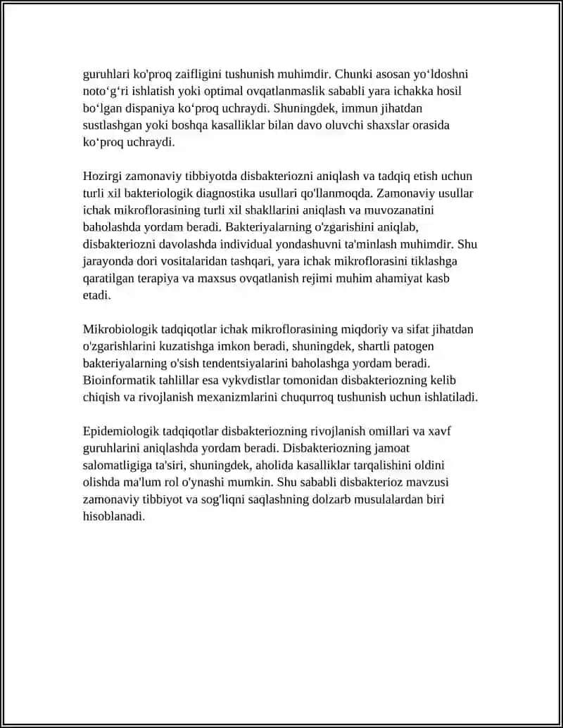 DISBAKTERIOZ VA DISBAKTERIOZNING ZAMONAVIY BAKTERIOLOGIK DIAGNOSTIKASI 4