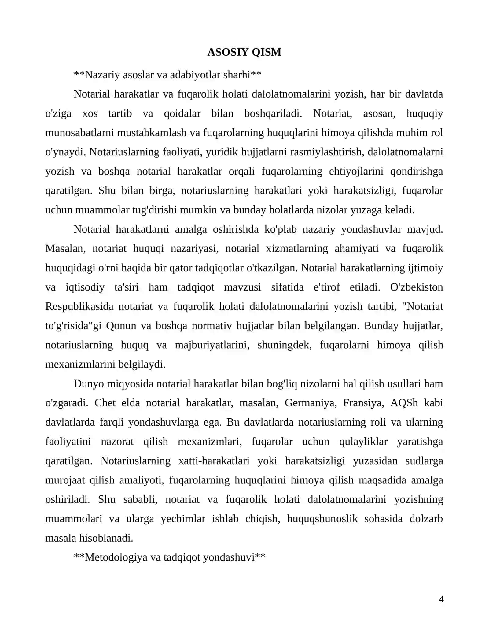 Fuqarolik holati dalolatnomalari va notarial harakatlar bo'yicha nizolar 4