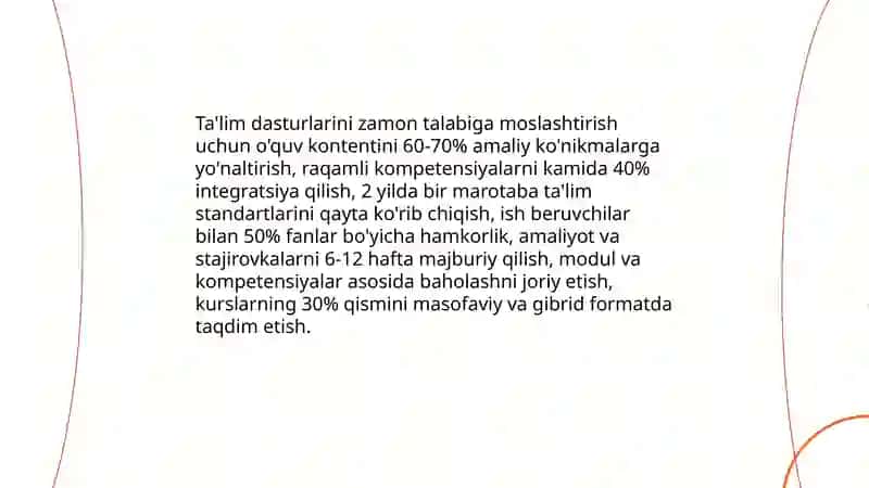 Kadrlar tayyorlash milliy dasturi taʼlim tizmda amalga oshirilishi 4