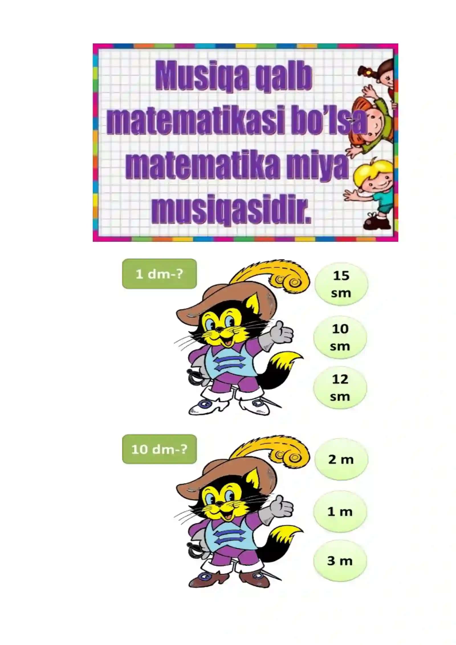 1-sinf matematika Butunni topishga doir masalalar dars ishlanma 4
