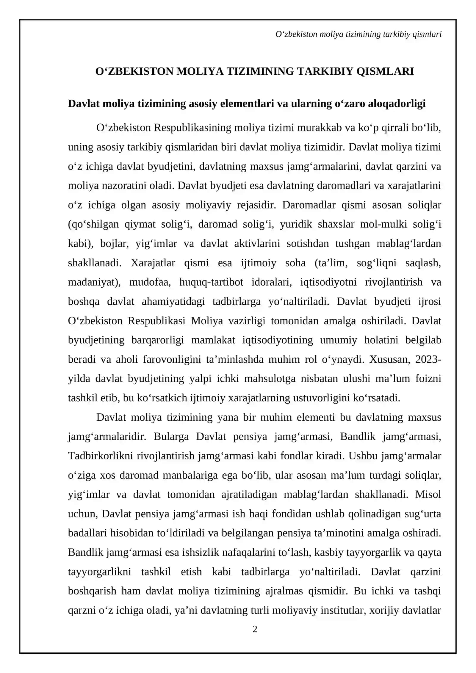 Oʻzbekiston Respublikasining moliya tizimi 4