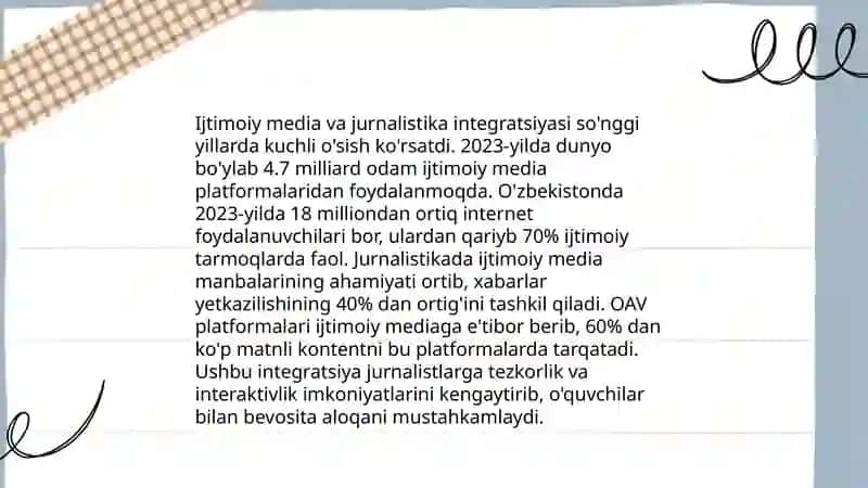 Online jurnalistika - yangi tamoyillar 4