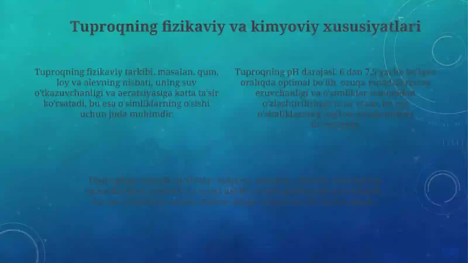 Tuproq gigiyenasi fizik va kimyoviy xususiyatlari 4