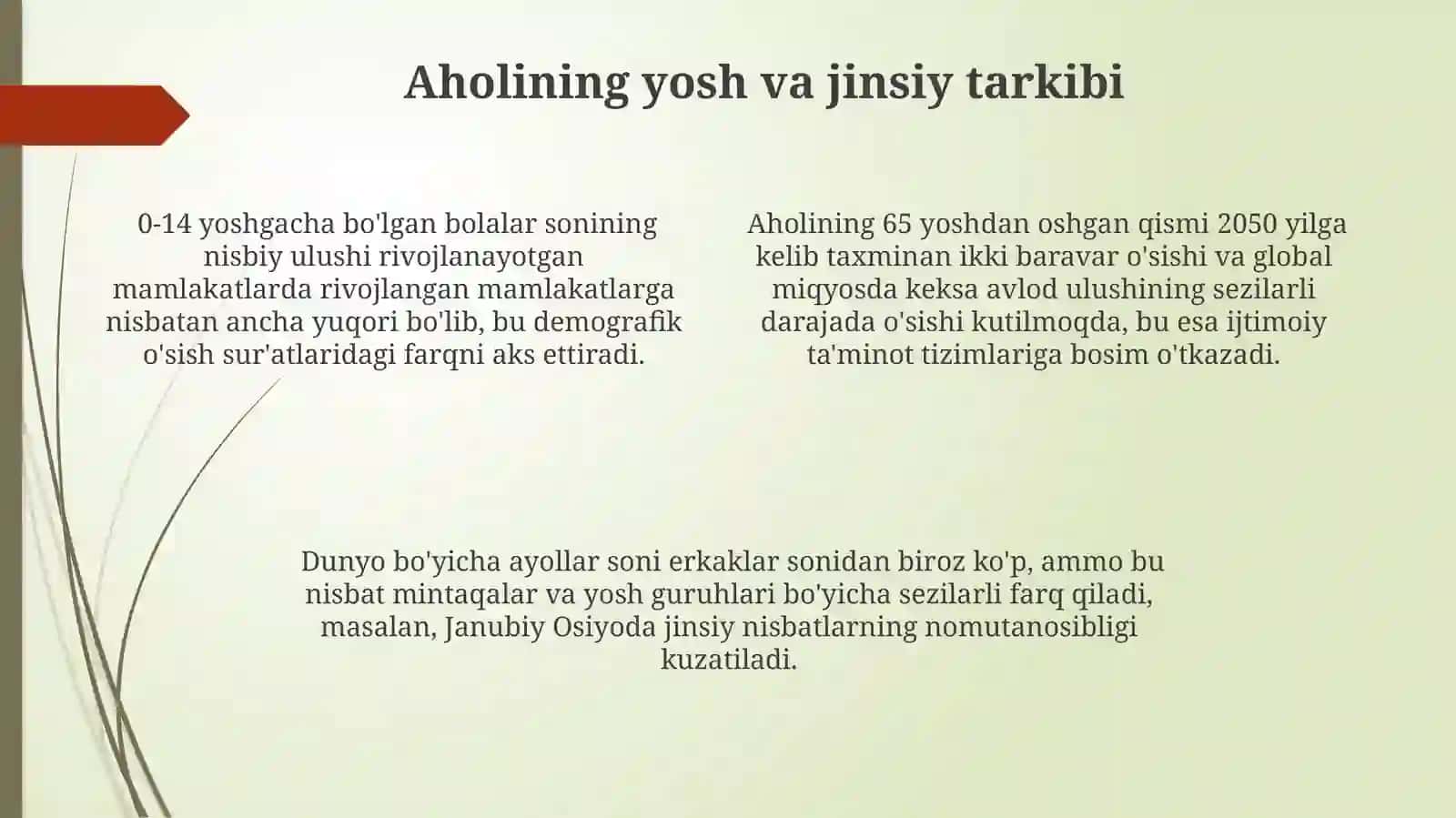 Jahon aholisi va uning joylashuvi 4