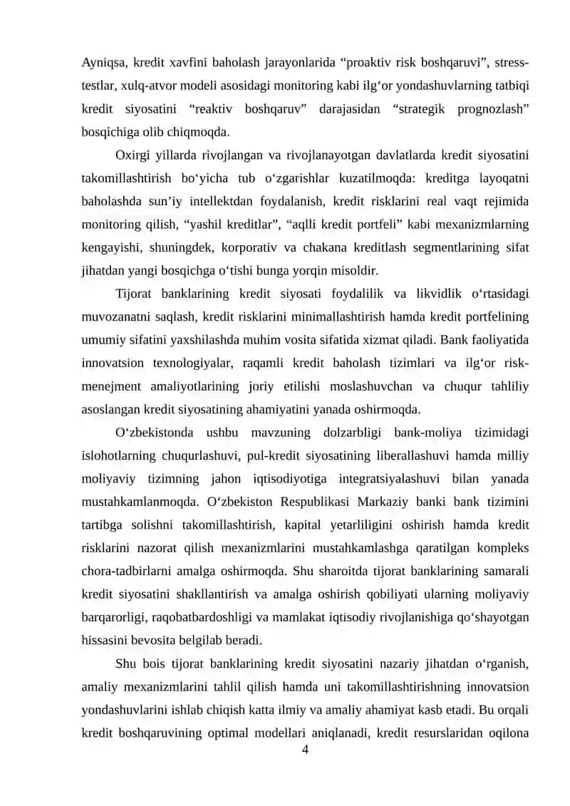 Tijorat banklarining kredit siyosati 4