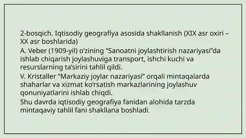 Mintaqaviy iqtisodiyot fan sifatida shakllanishi va rivojlanishi 4