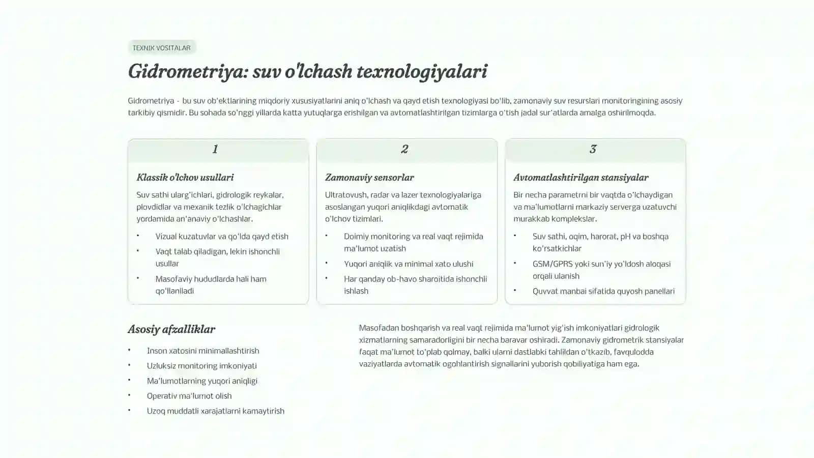 Gidrologik ma'lumotlarni to'plash va qaytaishlashtexnologiyalari 4