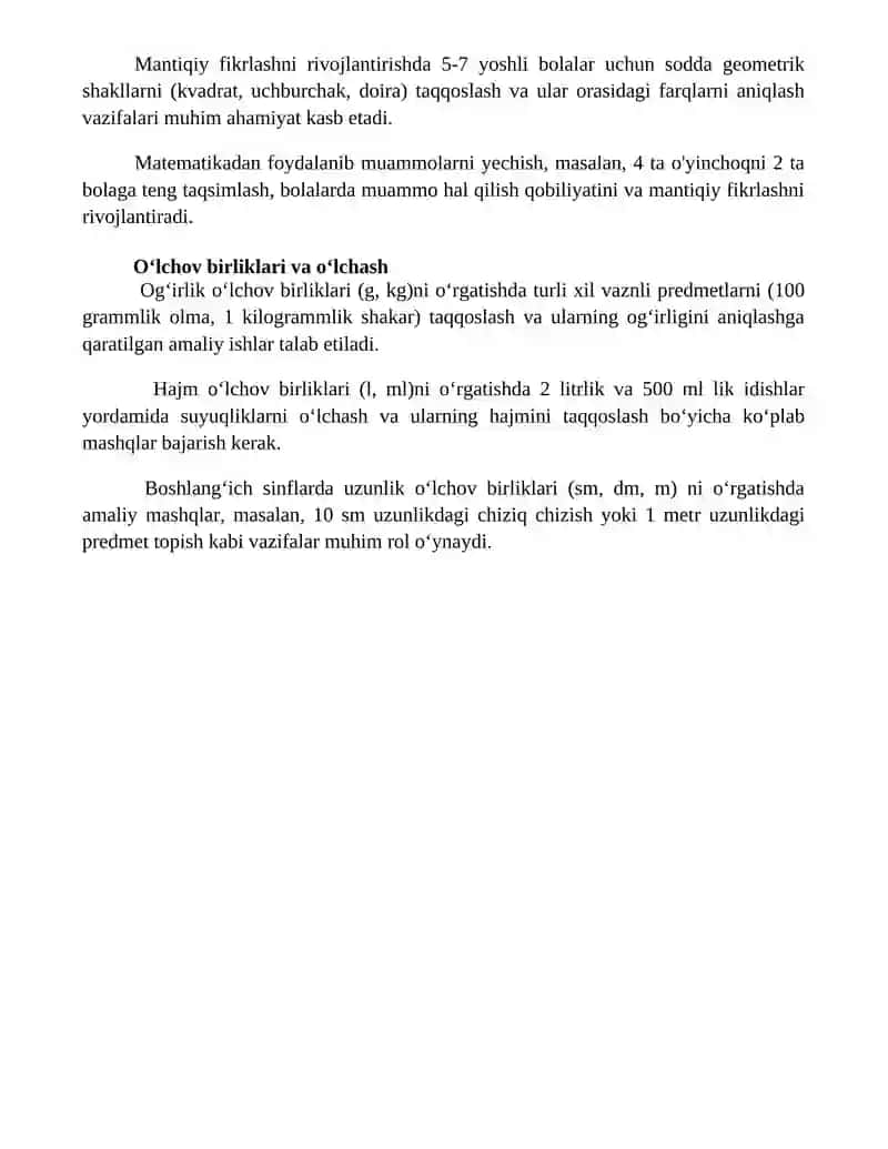 Boshlangʻich sinflarda matematika oʻqitishning maqsad va vazifalari 4
