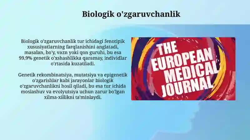 O'zgaruvchanlik: xillari va tibbiyotdagi ròli 4