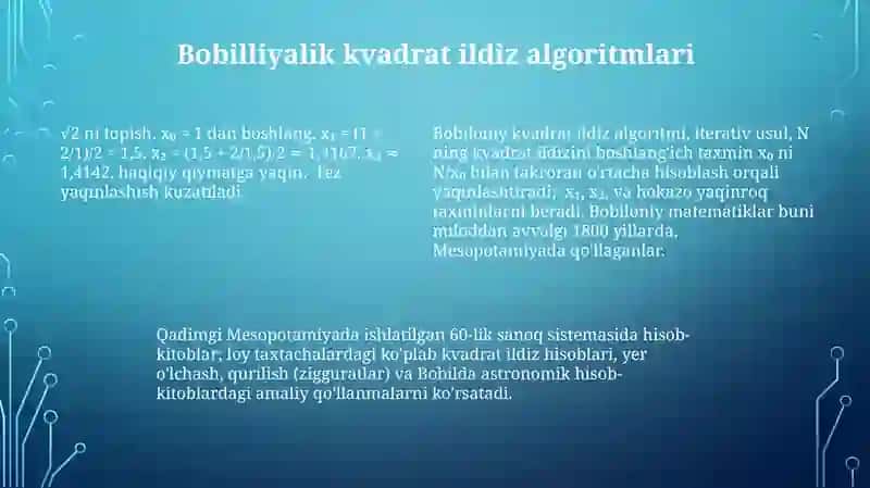 Matematikadagi Dastlabki Algoritmlar 4