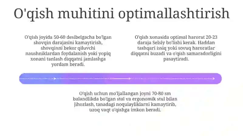Oʻqish jarayonida chalgʻituvchi omillarni kamaytirish 4