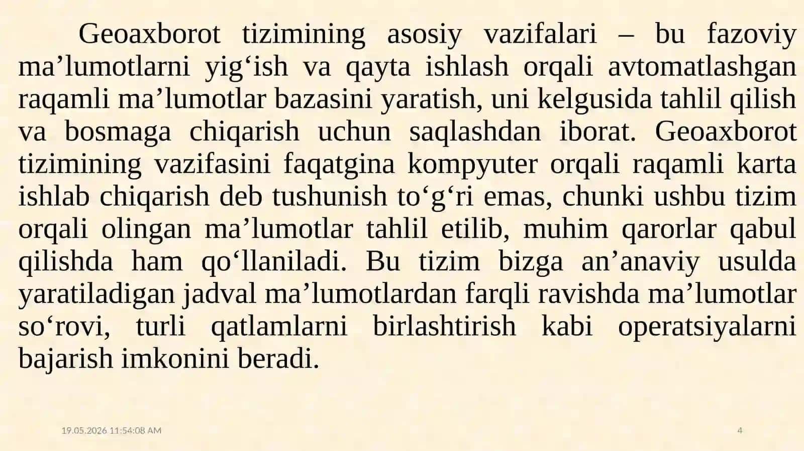 Geografik axborot tizimi (GIS): ta'rifi va tarkibiy qismlari 4