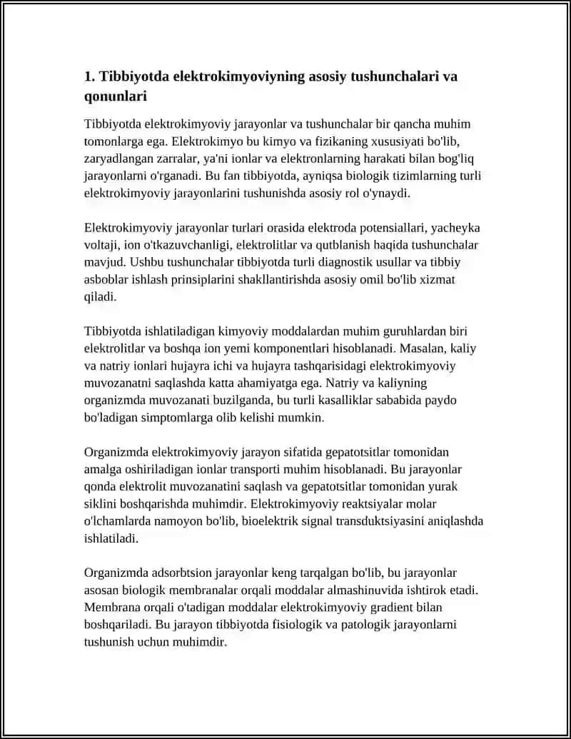 Tibbiyotda Elektrokimyoviyning Ahamiyati 4