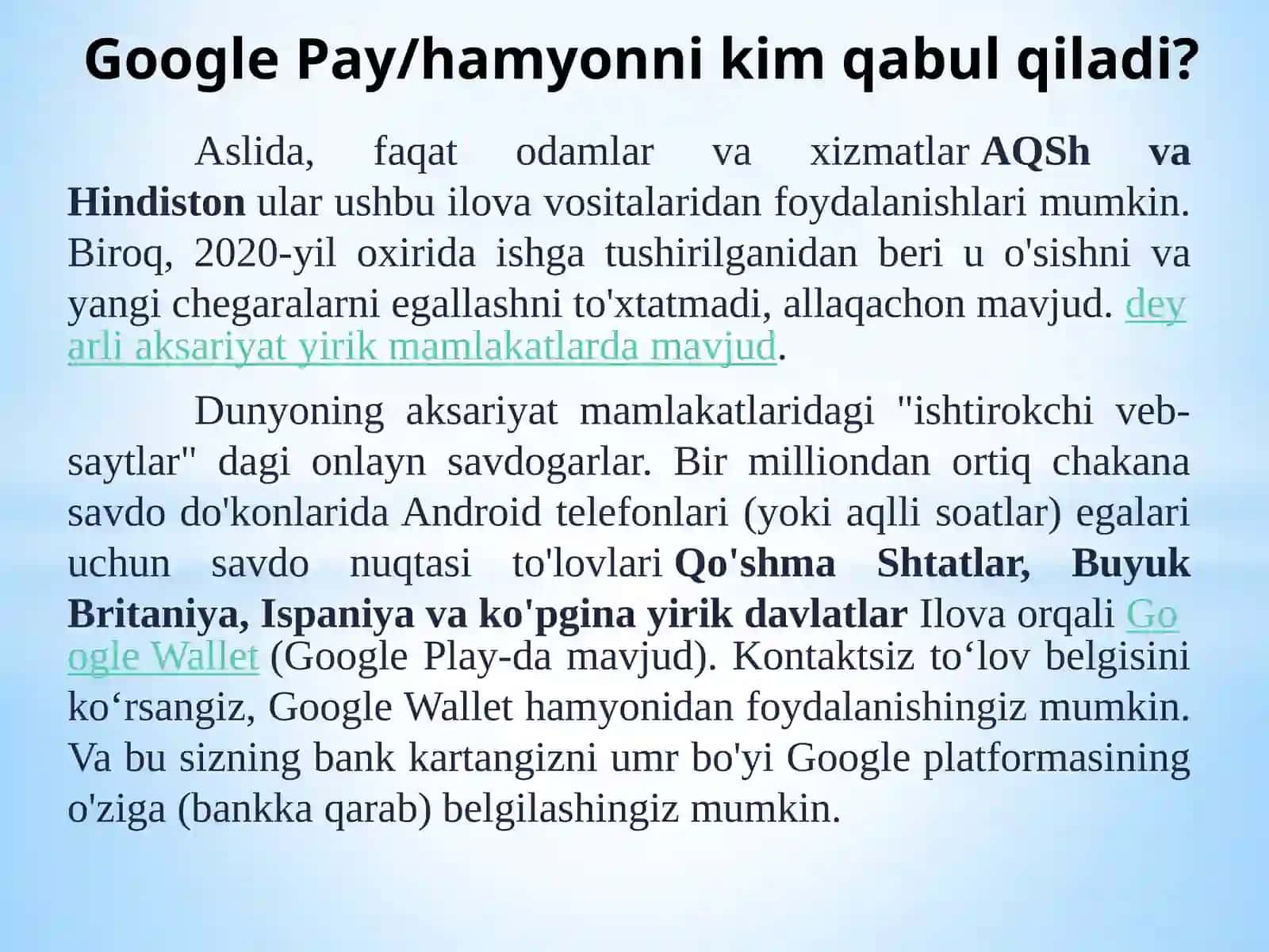 Google Wallet vauning imkoniyatlari 4
