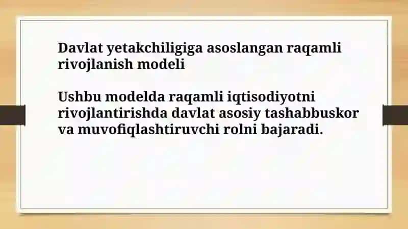 Raqamli iqtisodiyotni rivojlantirishning asosiy konsepsiyalari 4