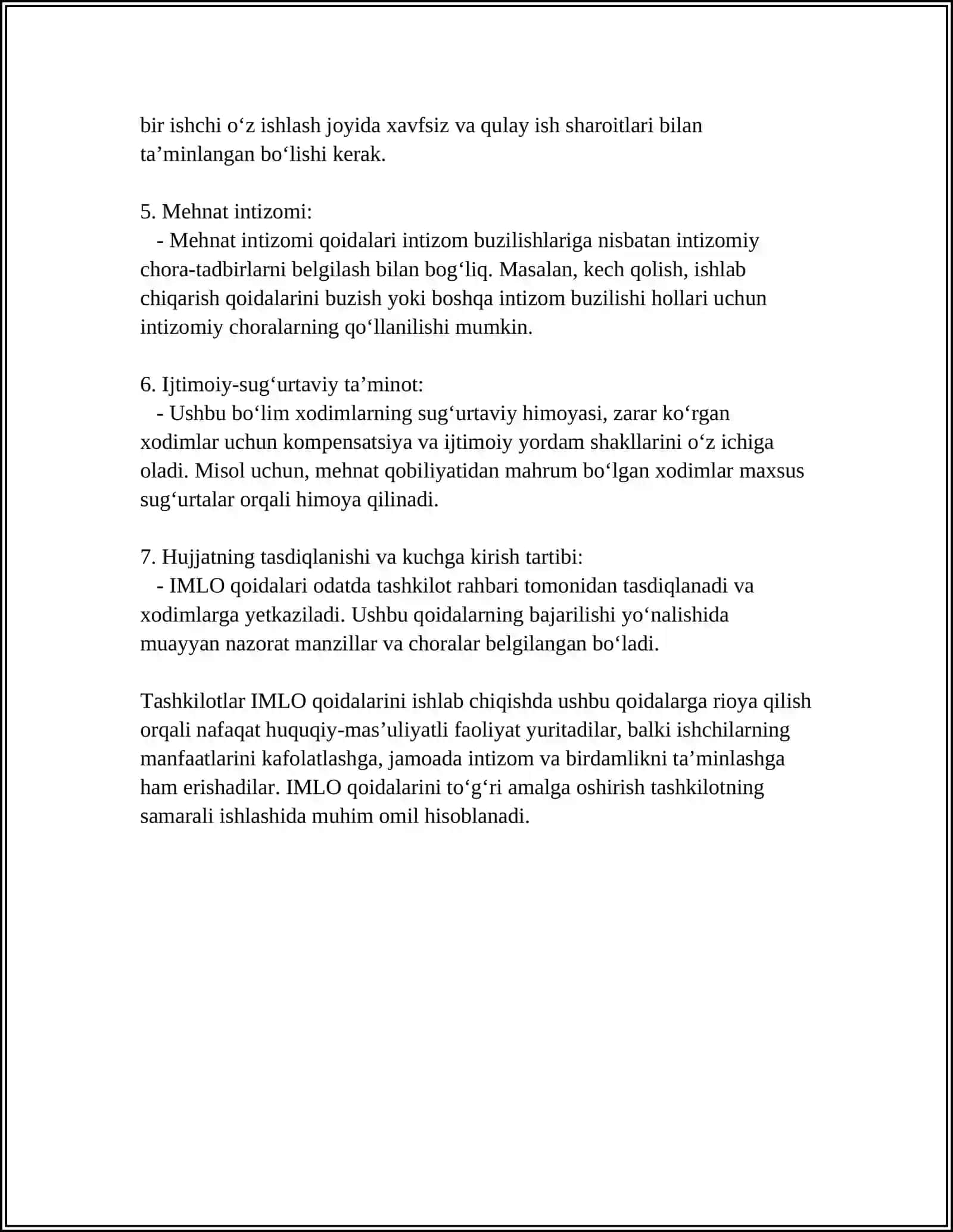 MUSTAQIL ISH Mavzu: IMLO QOIDASI USTIDA ISHLASH METODIKASI 4
