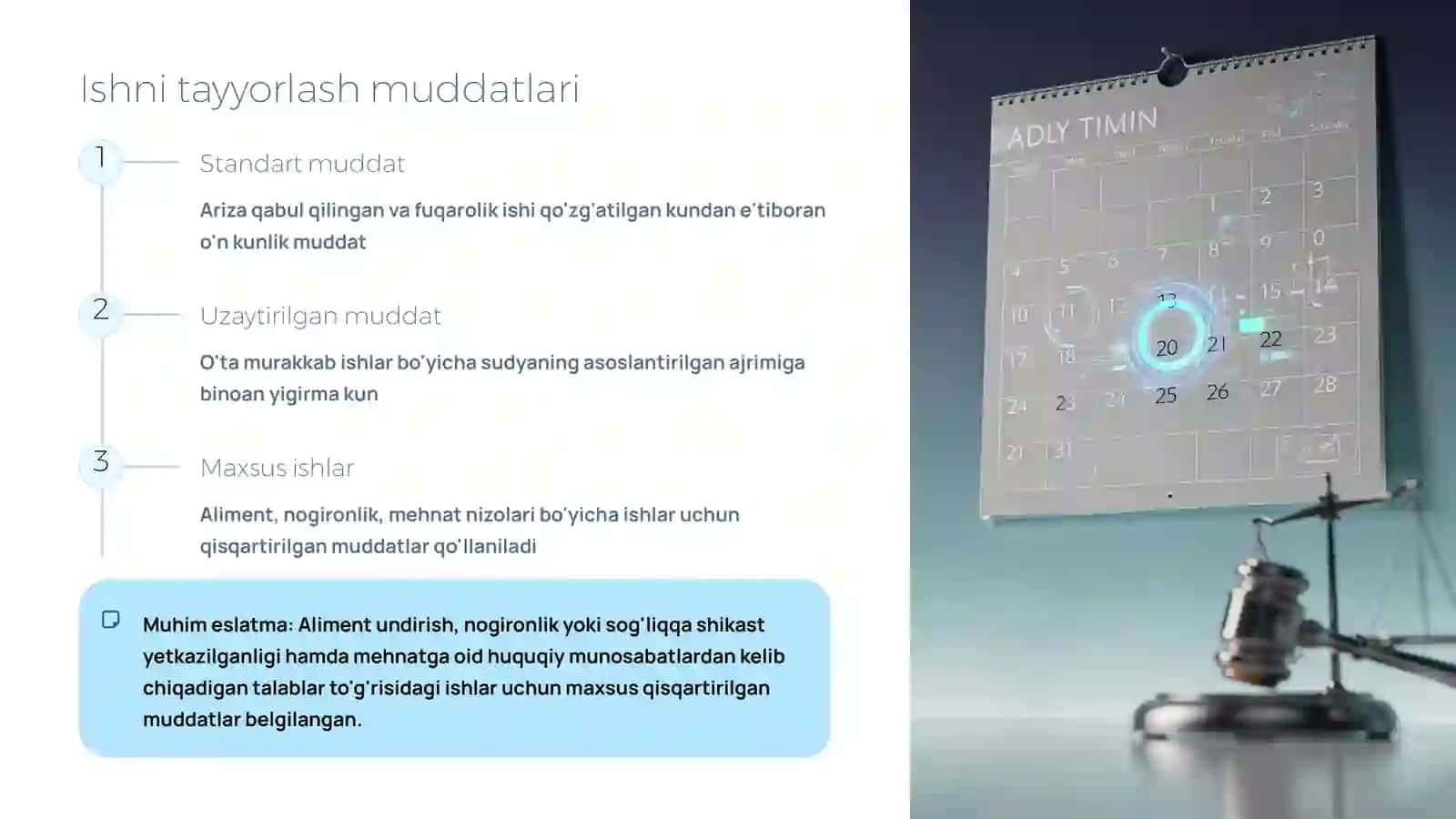 Fuqarolik ishlarini sud muhokamasiga tayyorlash 4