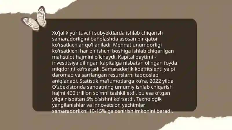 Xo’jalik yurituvchi subyektlarning faoliyati tahlili 4