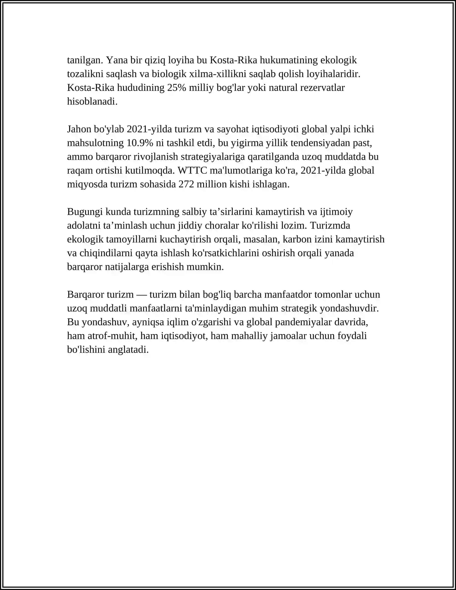 BARQAROR TURIZM STRATEGIYALARINI ISHLAB CHIQISH VA AMALGA OSHIRISH 4