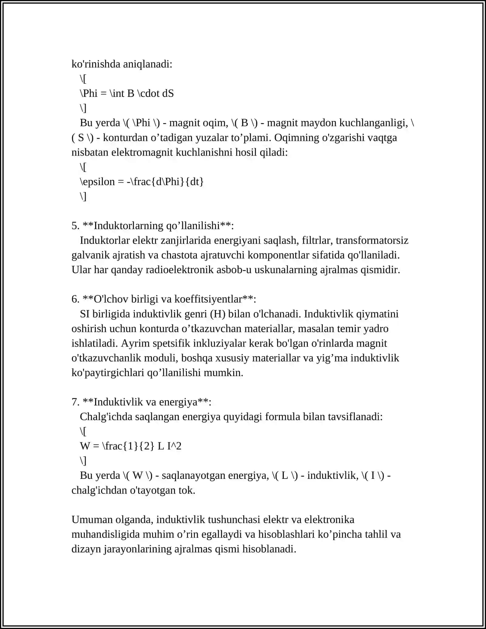 INDUKTIVLIK VA ULARNING TURLARI 4