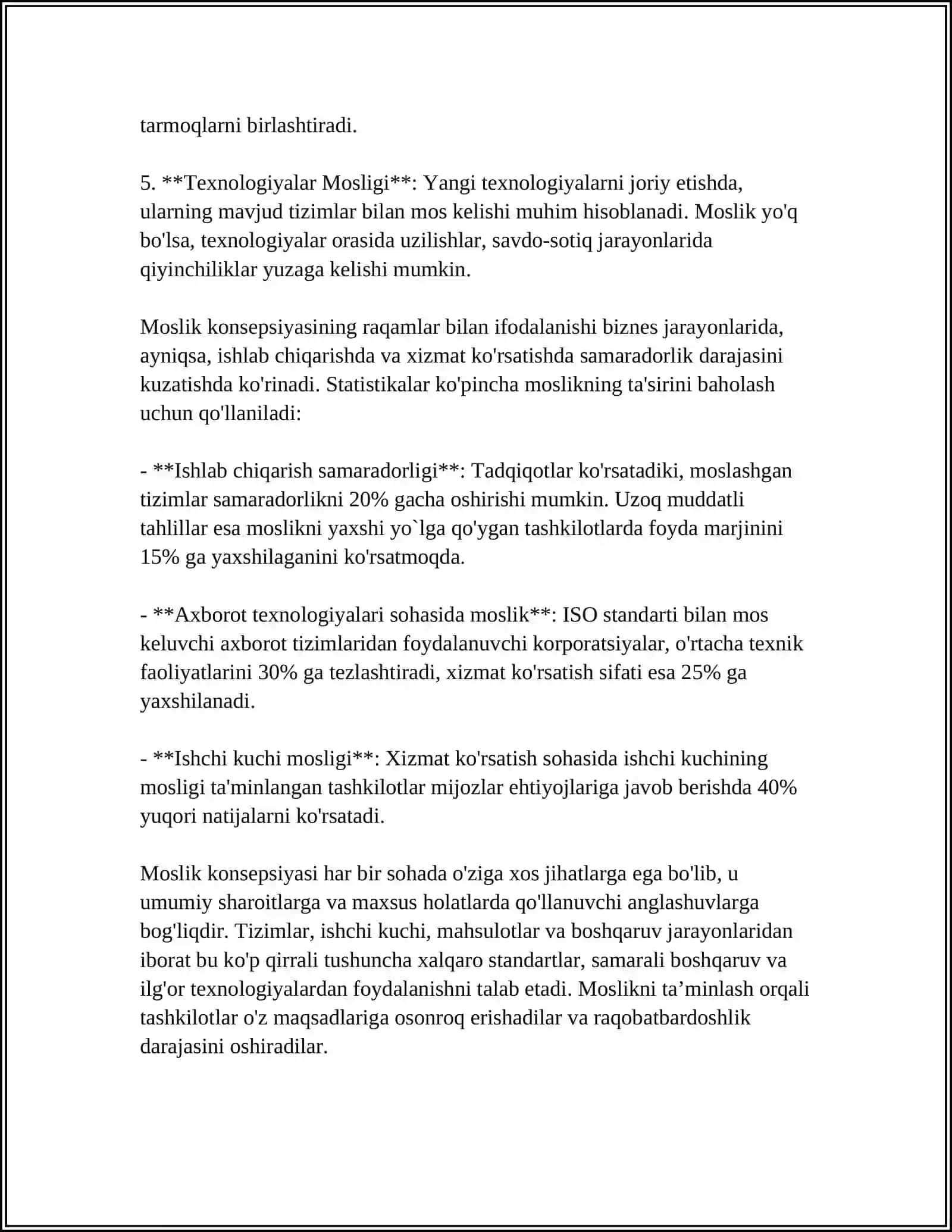 MOSLIK VA MUNOSABATGA OID MISOLLAR 4