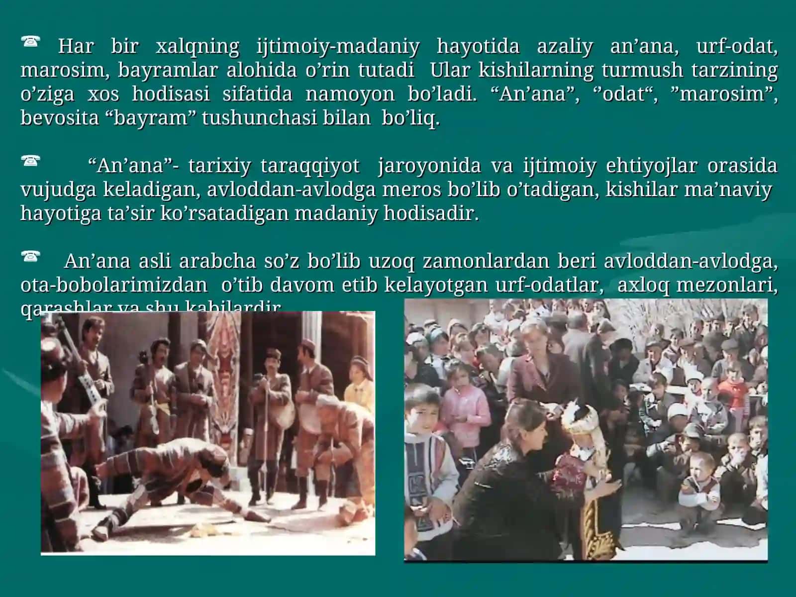 Tarbiya darslarida milliy qadryatlar, urf-odat marosimlarini o’rganish milliy qadryatlarning shaxs kamoliga ta’siri 4