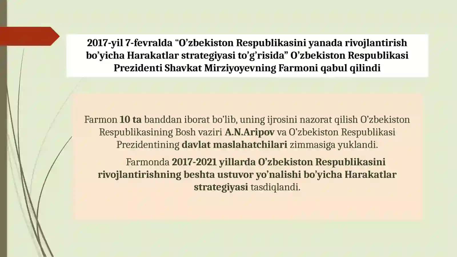 2017-2021 yillarda O'zbekiston Respublikasini yanada rivojlantirish bo'yicha Harakatlar strategiyasi: ijtimoiy sohani rivojlantirishning ustuvor yo'nalishlari 4
