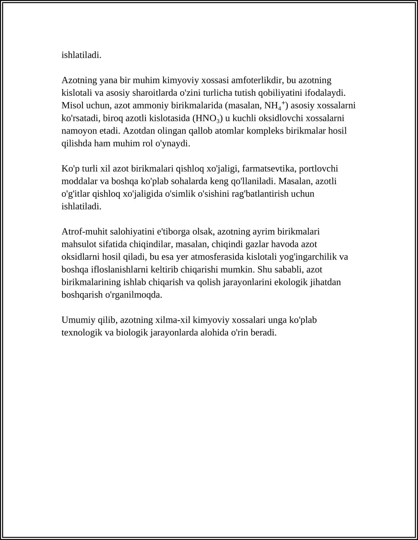 AZOT VA UNING BIRIKMALARINI OLINISHI VA XOSSALARI 4