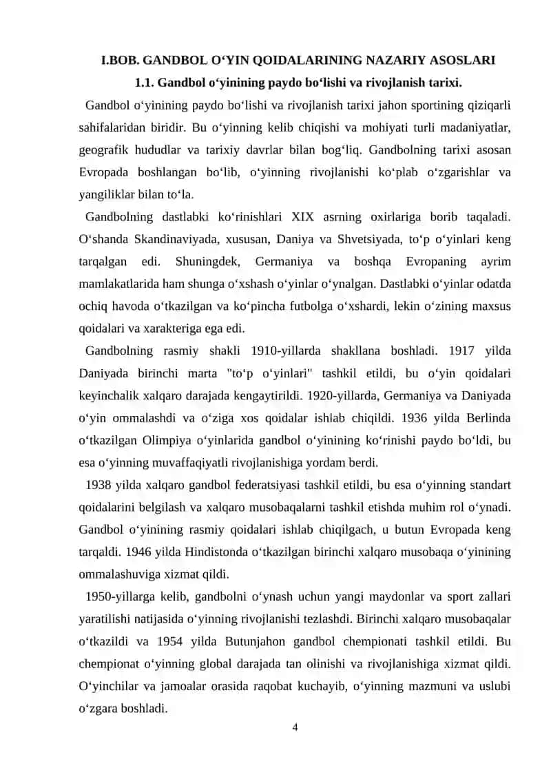 Gandbol oʻyin qoidalari 4