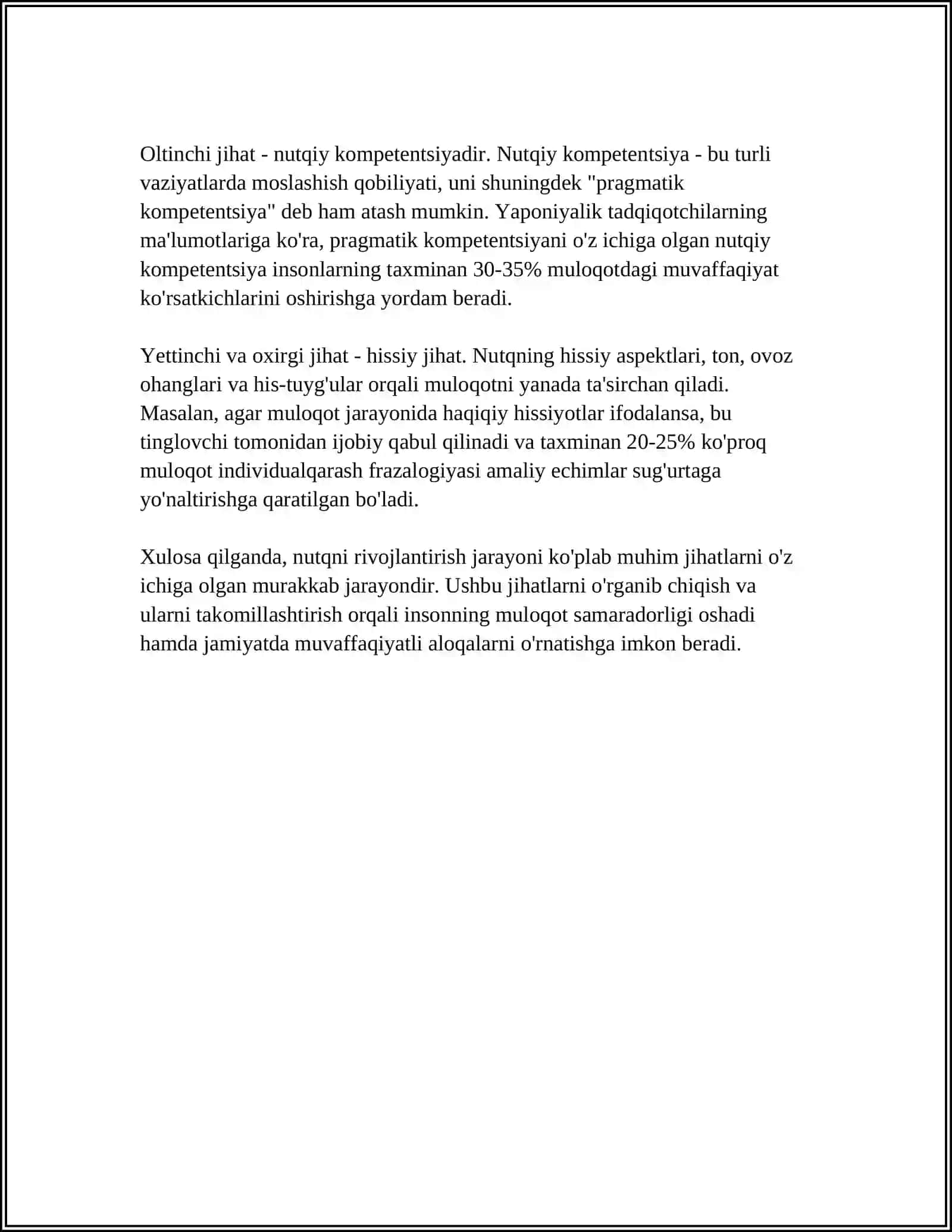 O'QUVCHILAR OG'ZAKI VA YOZMA NUTQ MALAKALARINI OSHIRISHNING SHAKL VA USULLARI 4