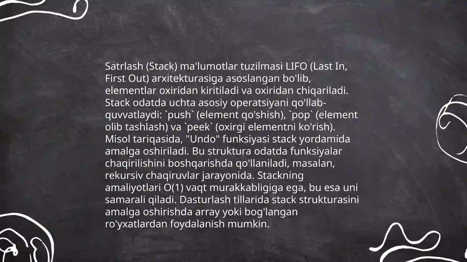 Ma’lumotlar tuzilmasining umumiy ko‘rinishlari 4