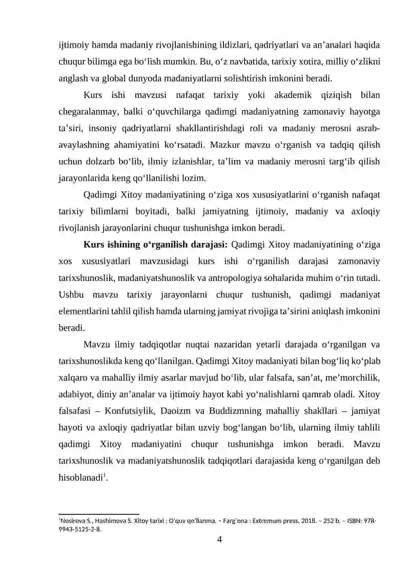 Qadimgi Xitoy madaniyatining o’ziga xos xususiyatlari 4