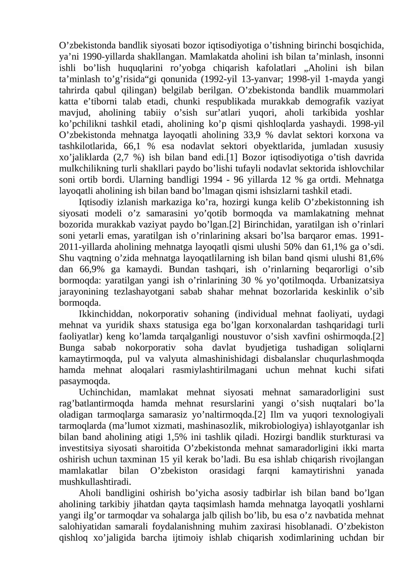 Kuchli ijtimoiy siyosat kontseptsiyasining shakllanishi, bosqichlari va rivojlantirilishi 4