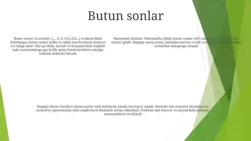 Sanoq Sistemalardagi Harakat 4