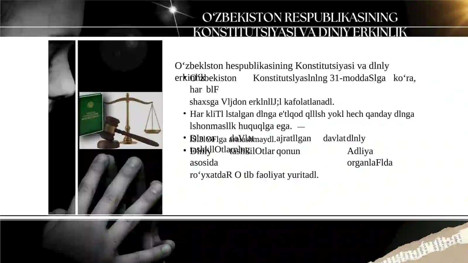 O'ZBEKISTONDA	FAOLIYAT	YURITUVCHI	DINIY  TASHKILOTLAR 4