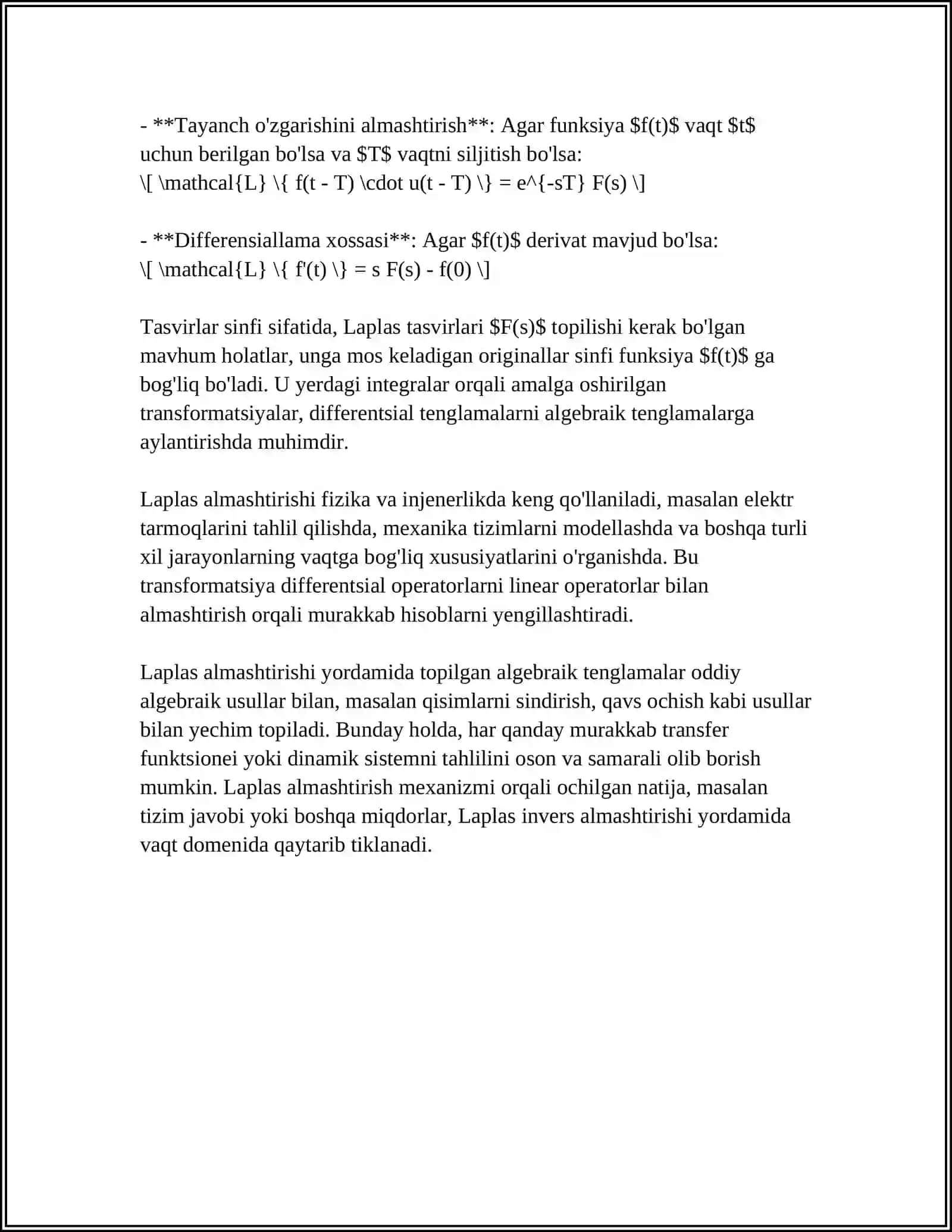 LAPLAS ALMASHTIRISHI 4