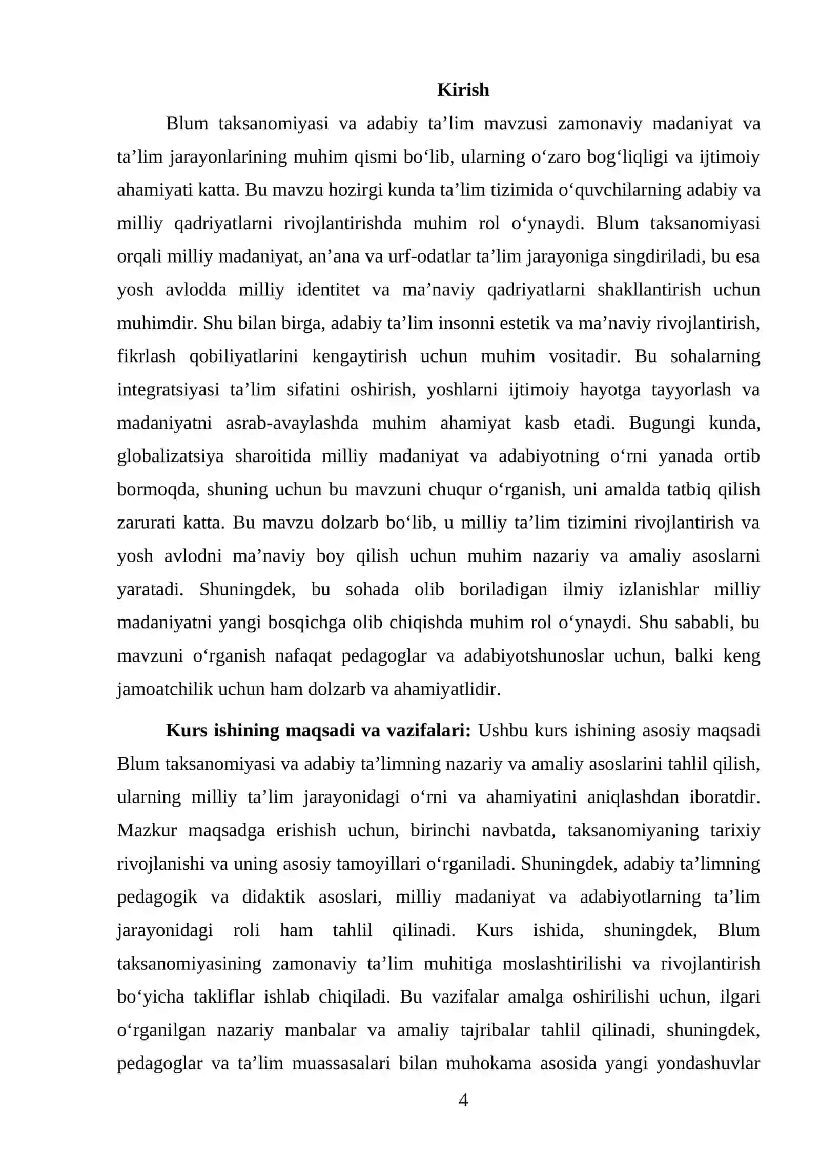 ADABIYOT O’QITISH METODIKASI 4
