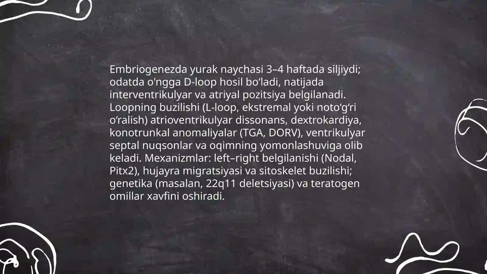 Homilada yurak nuqsonlari rivojlanish patofiziologiyasi 4